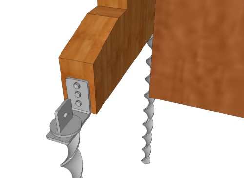 Raccord P506 avec un ancrage au sol, gamme JF