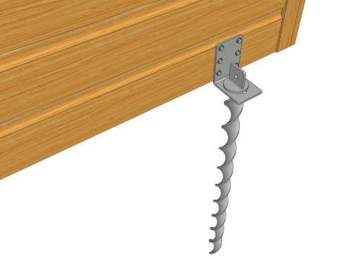 Un abri avec ancrages au sol, type JF