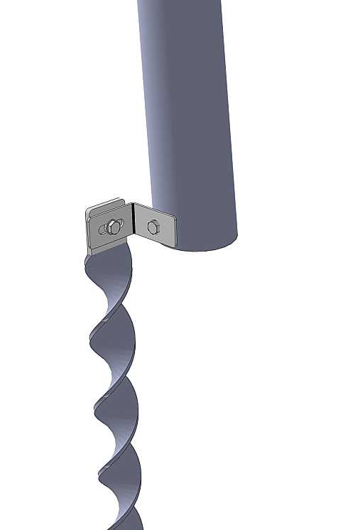 Ancre 40x680, Raccord D403, sur une balancoire de jardin en metal