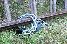 Ancrage sur echelle en bois