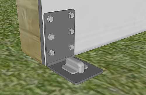 Fixer un abris de prairie avec ancres Visdeterre