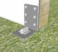 Ancrage d'un abri de terrain