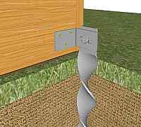 Ancrage d'un abri de jardin au sol