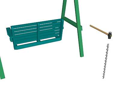 Vis de terre pour balançoire en bois 2