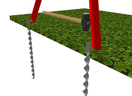 Vis de terre pour sur portique en métal 2