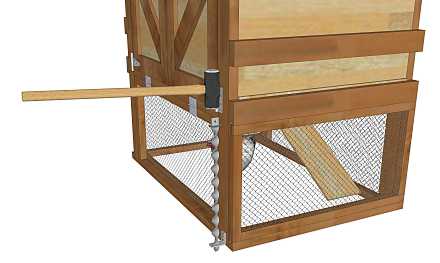 Sécuriser un chenil en bois, ou un poulailler 2 -Marteler l'ancre au sol