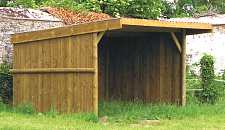 Fixation pour abri de prairie sans beton