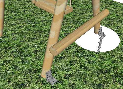 Fixer une balançoire avec les ancrages au sol, Erdanker JF