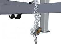 Remorque avec Visdeterre ancrage au sol